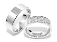 SUPERDEAL! -50% Forlovelsesringer hvitt gull m/diamanter